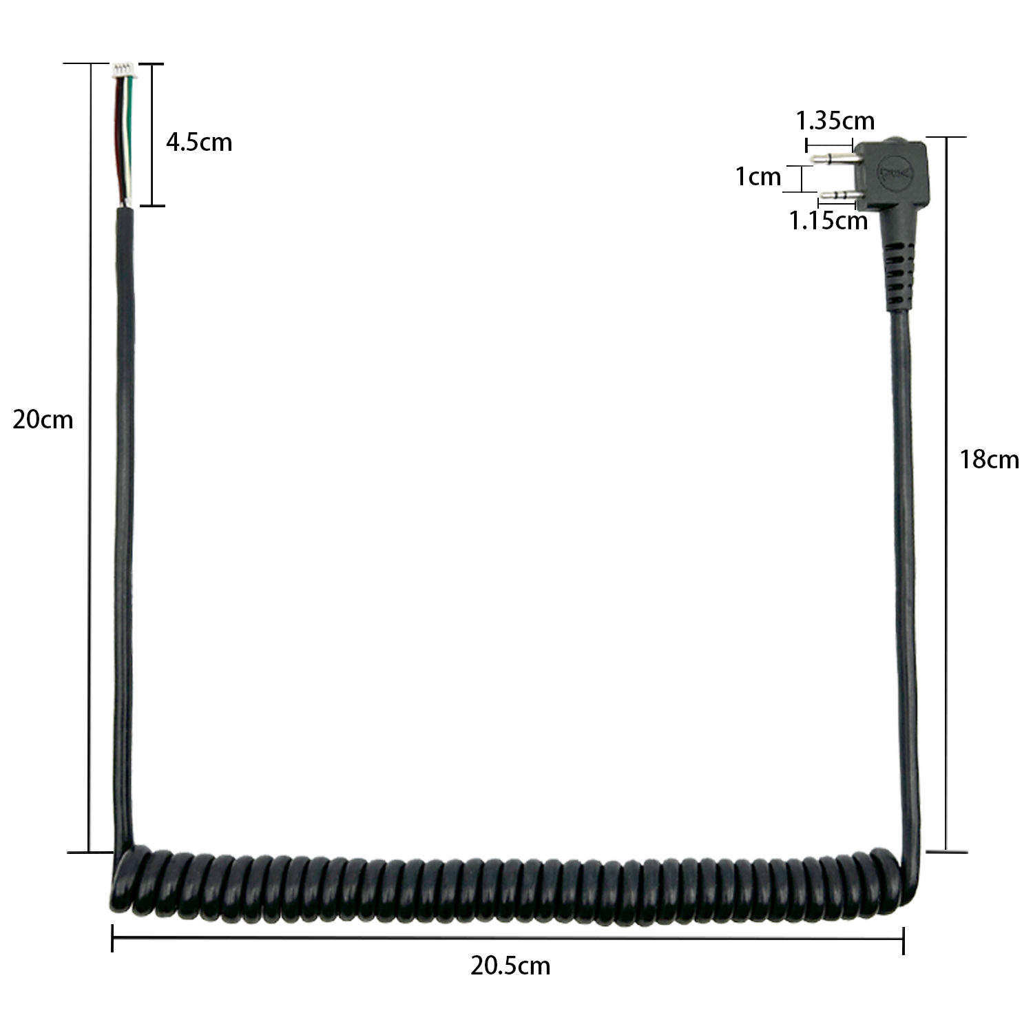 Replacement Microphone Cable Compatible With IC-F1000 IC-F1000D IC-F2000 Speaker