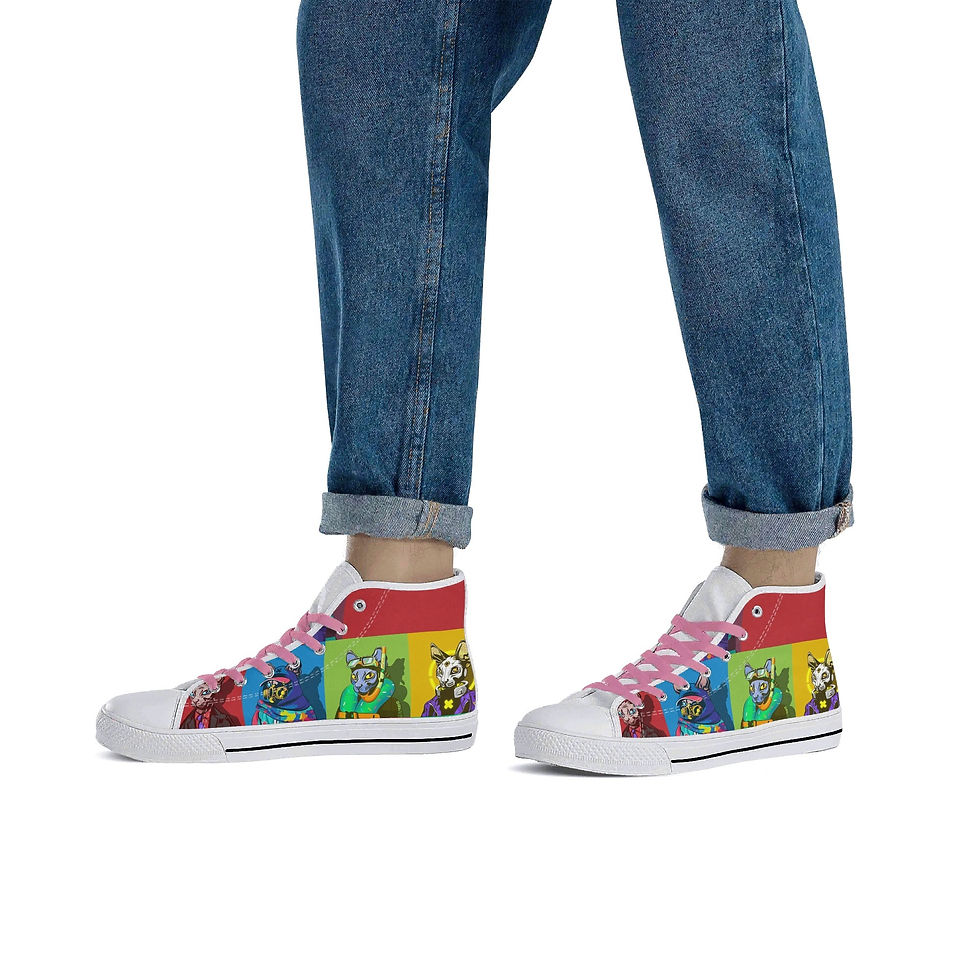 Thumbnail: 多属性 High Top Canvas Shoes