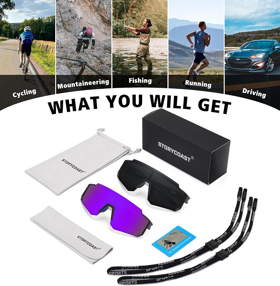 Thumbnail: STORYCOAST Sports Running Sunglasses for Men Women Cycling Driving Fishing Bike