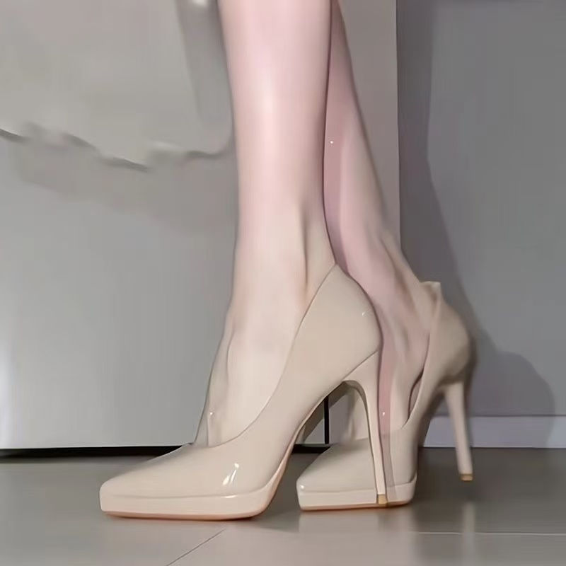 Pointed Toe High Heels Women'S Shoes Comfortable Red Sole Waterproof Platform Sp