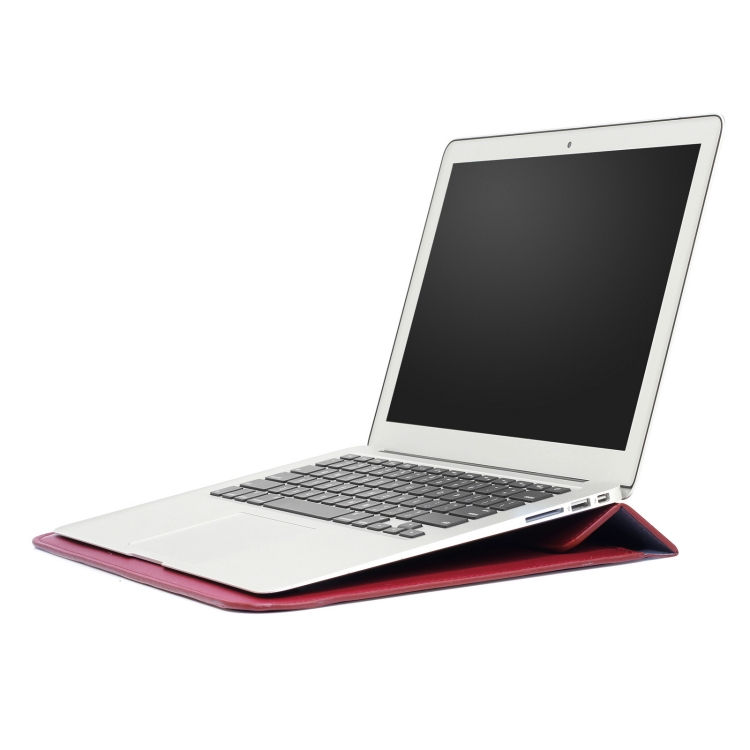 Thumbnail: PU Leather Ultra-thin Envelope Bag Laptop Bag with Stand Function