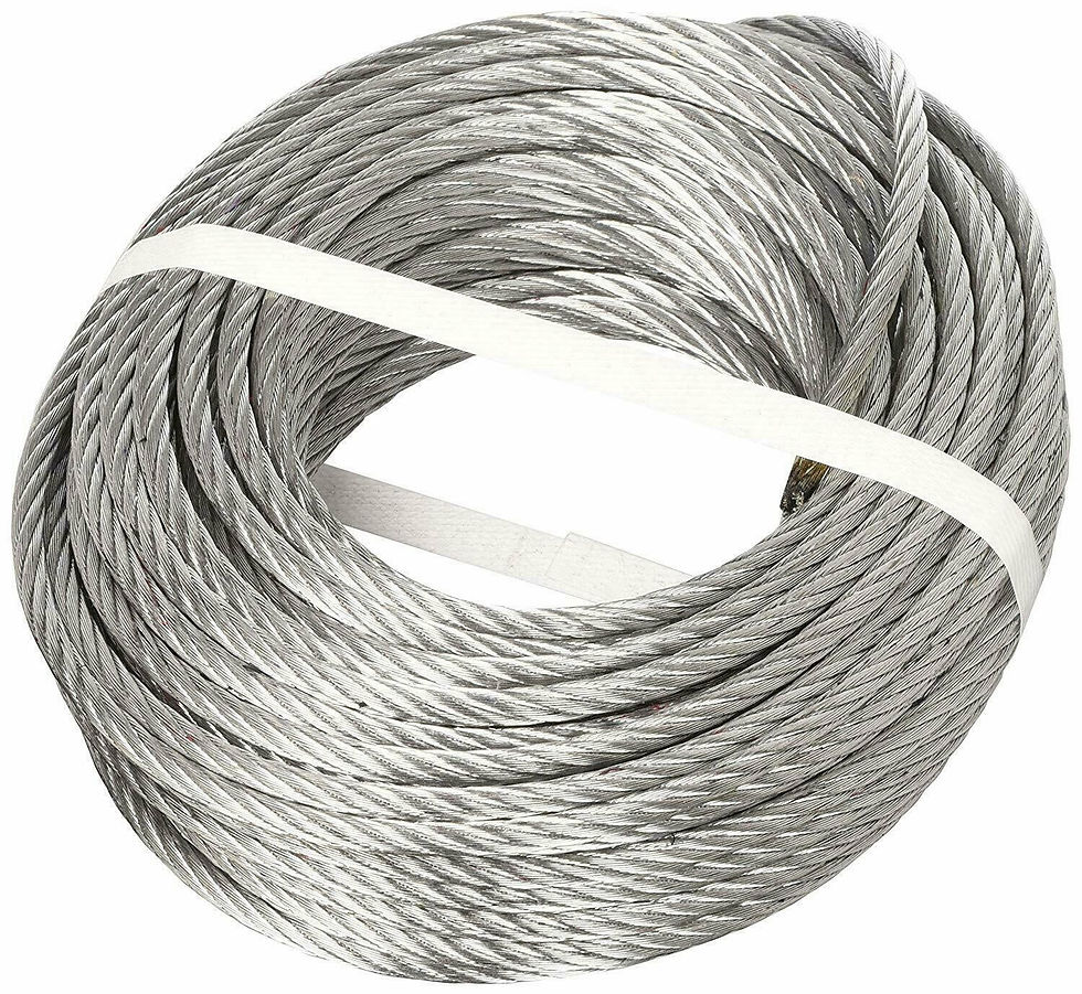 Thumbnail: FUNE commerciale CORDA ZINCATA D.6 mm -mt. 25 CARICO DI ROTTURA 1200KG 72 fili