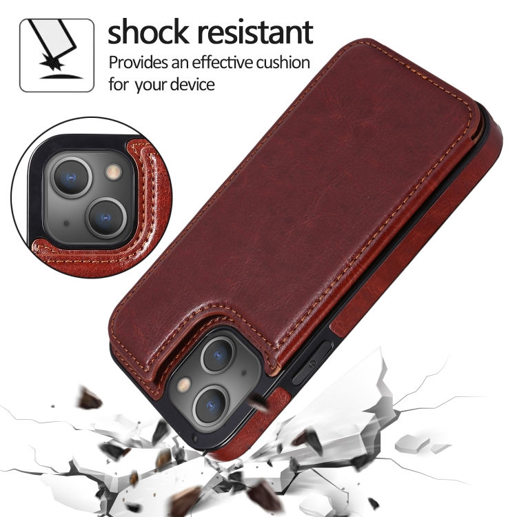 Thumbnail: Double Buckle Shockproof PU Protective Case with Card Slots & Holder