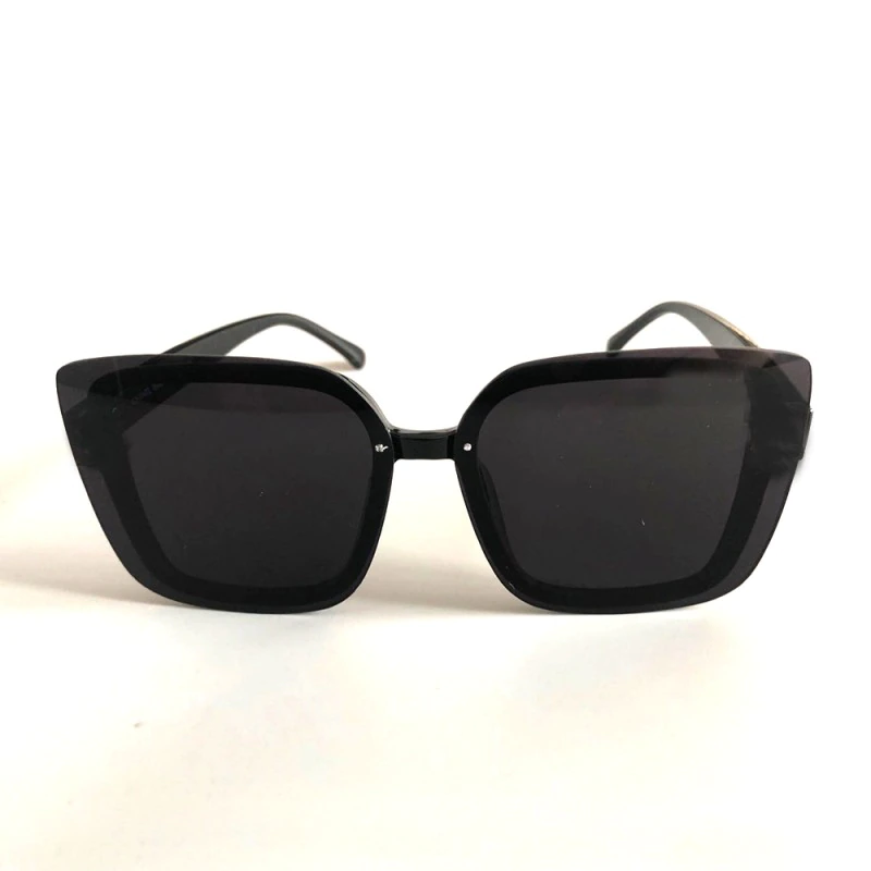 Thumbnail: Oversized Designer Women Shades Black Champagne Frame Unique Sunglasses Female