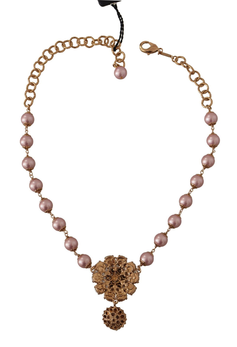 Thumbnail: Elegant Gold Crystal Floral Statement Necklace