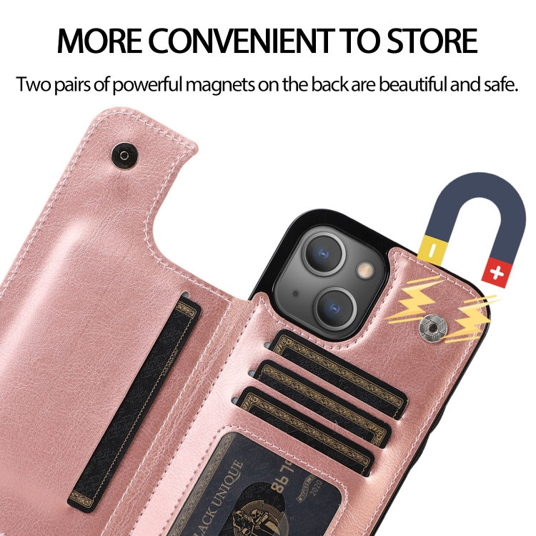 Thumbnail: Double Buckle Shockproof PU Protective Case with Card Slots & Holder