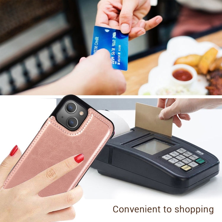 Thumbnail: Double Buckle Shockproof PU Protective Case with Card Slots & Holder