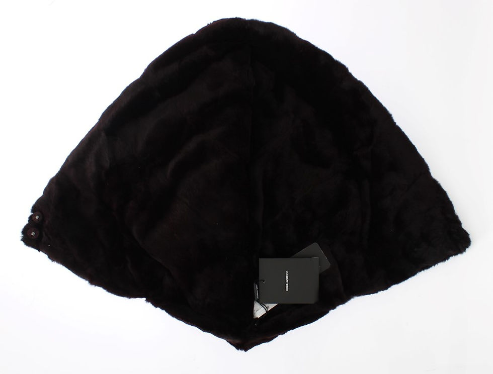 Thumbnail: Exclusive Purple Weasel Fur Hooded Scarf