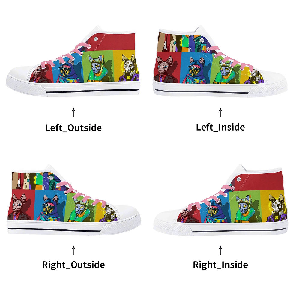 Thumbnail: 多属性 High Top Canvas Shoes