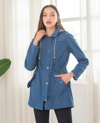 INES Casual Waterproof Jacket with Hood for Women (One)