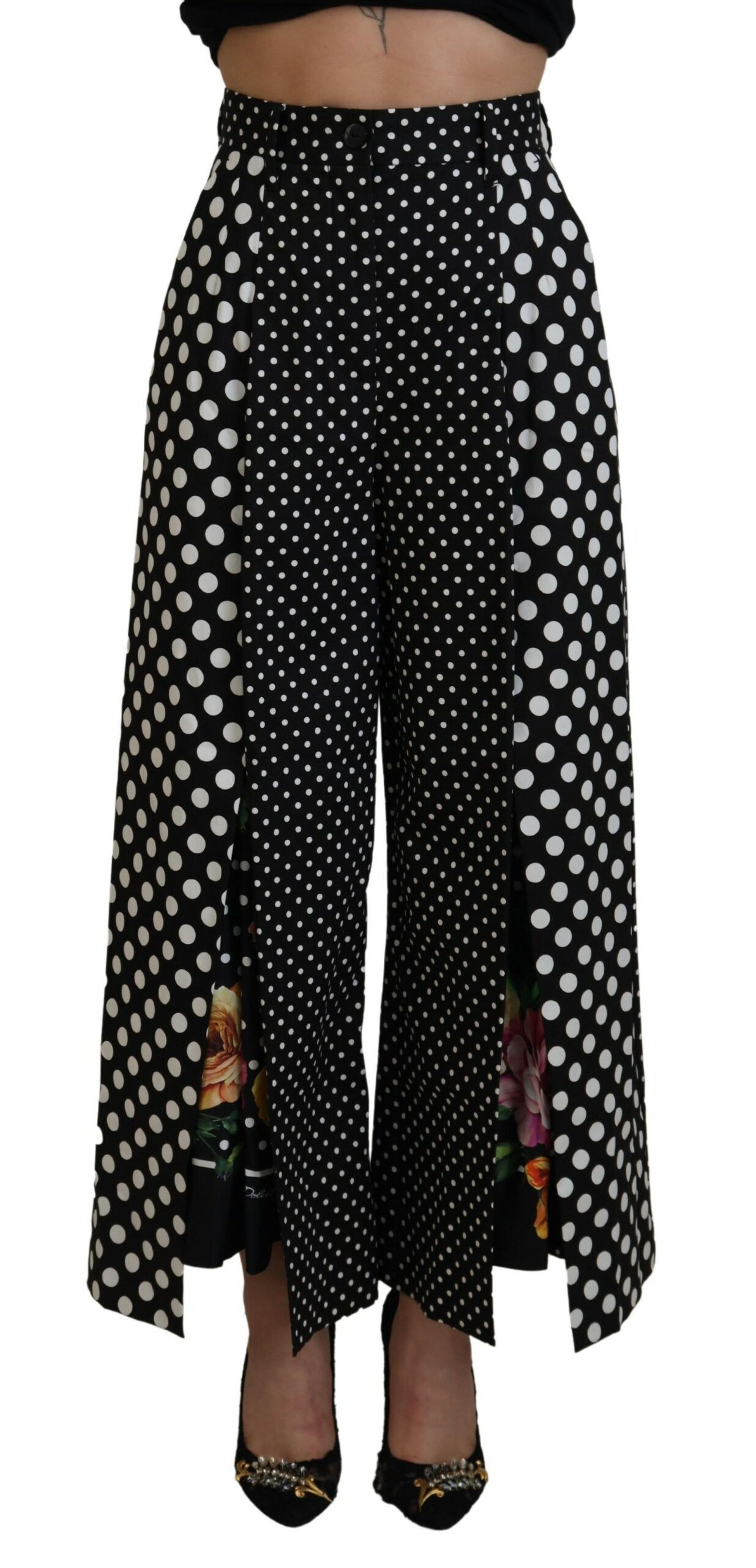 Elegant High-Waist Polka Dot Pants (DE)