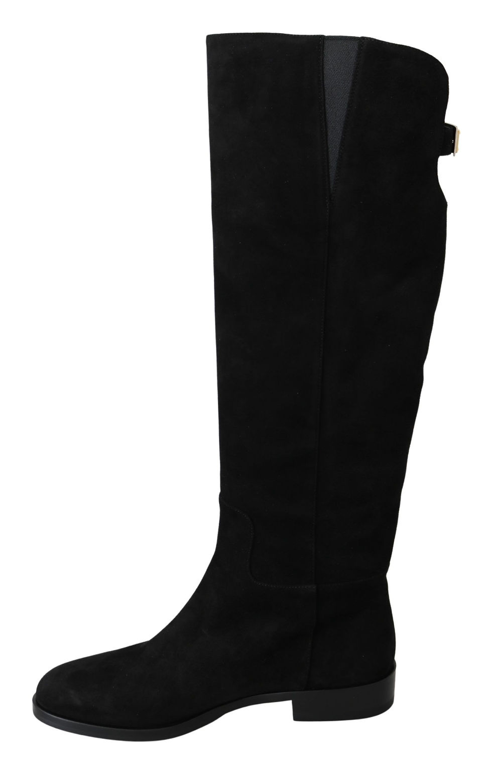 Thumbnail: Elegant Black Suede Knee High Boots