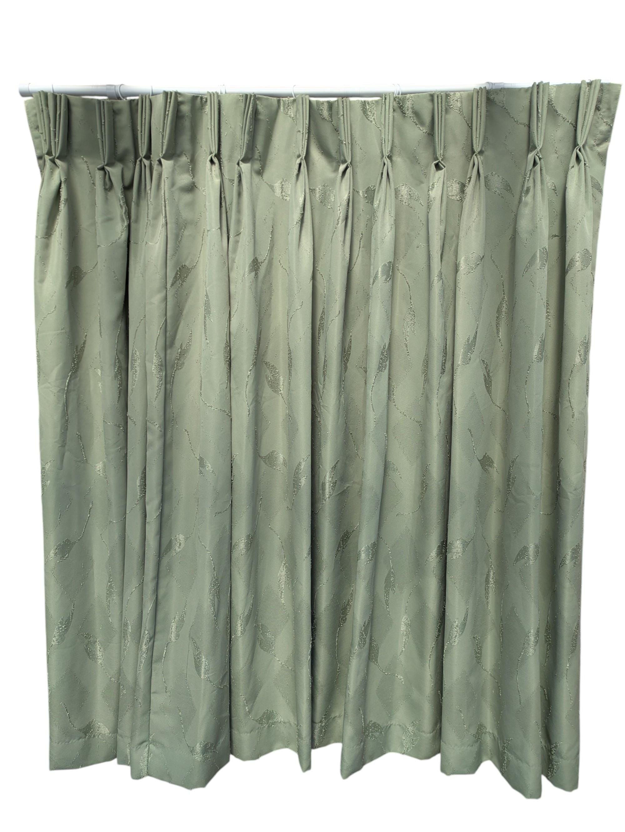 Sage Green Jacquard Curtains
