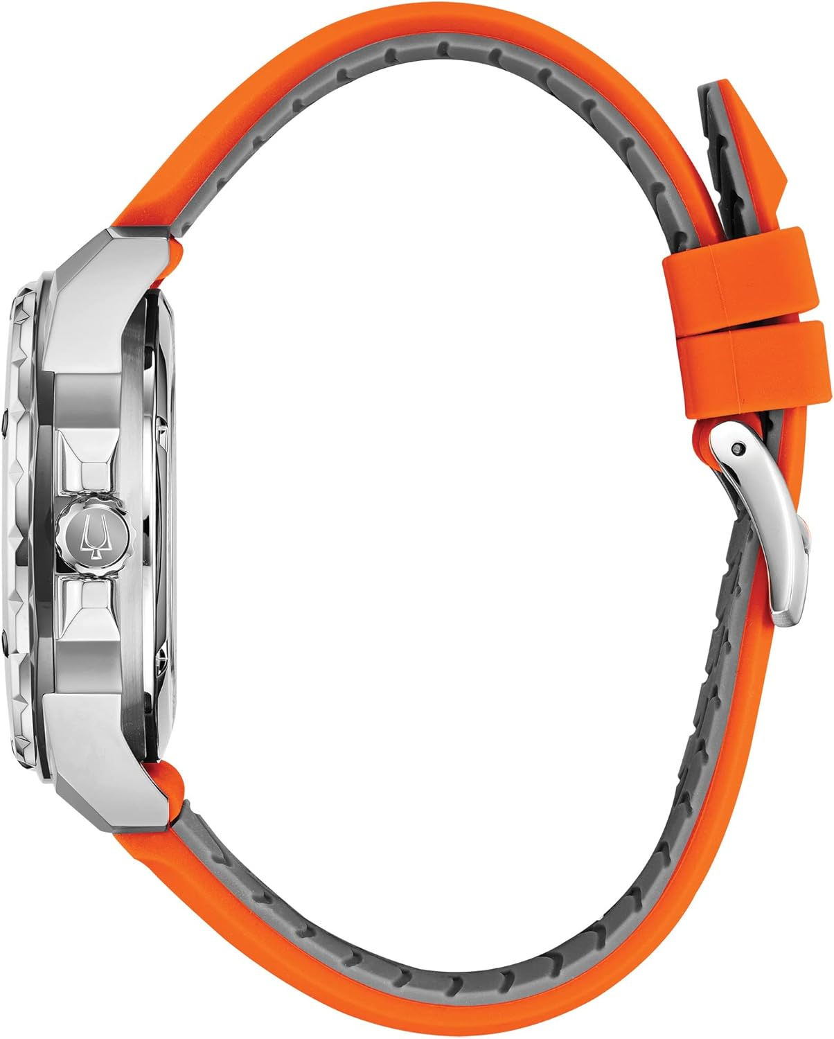 Bulova Men's Marine Star 'Series A' Automatic Watch with Orange Silicone Strap