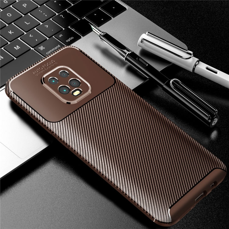 Thumbnail: For Xiaomi Redmi 10X Pro 5G Carbon Fiber Texture Shockproof TPU Case