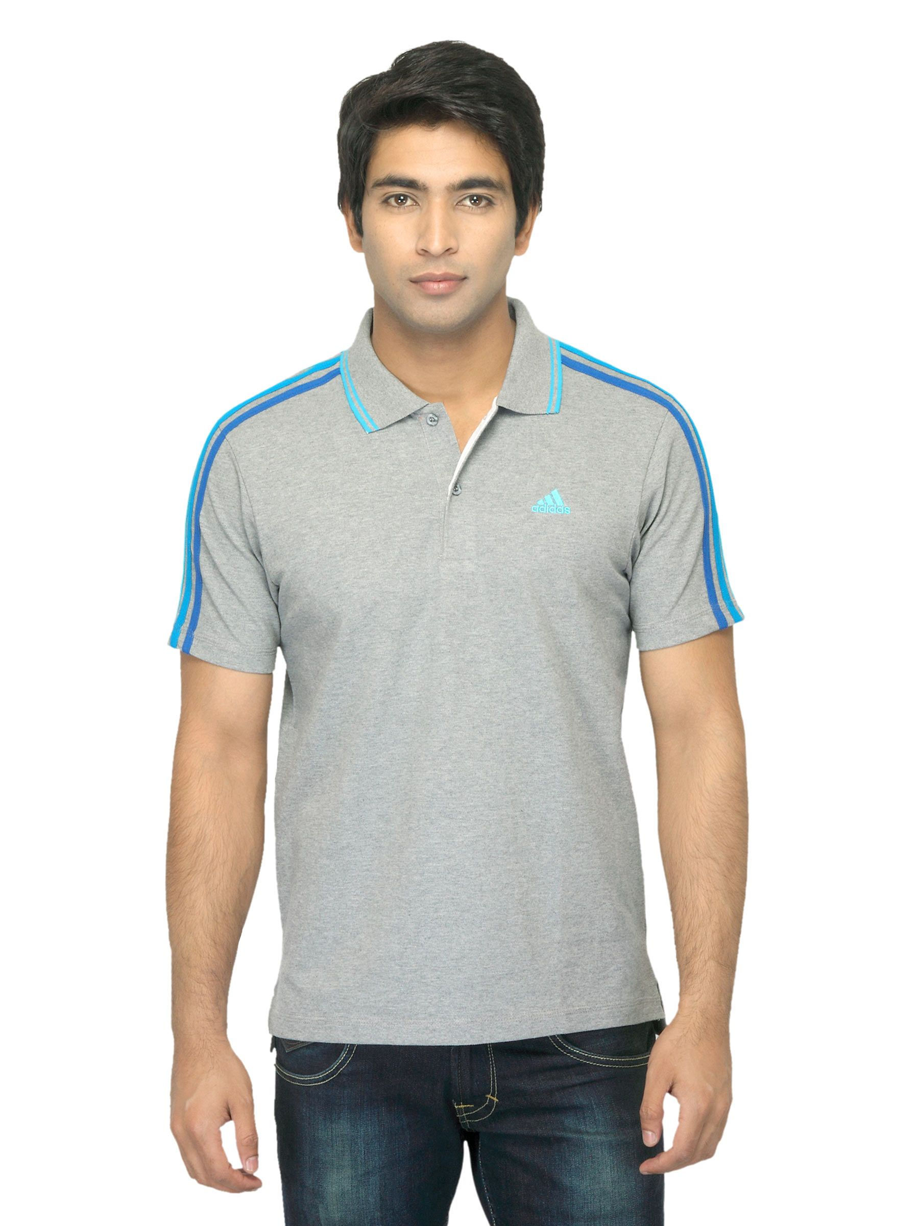 ADIDAS Men Grey T-shirt
