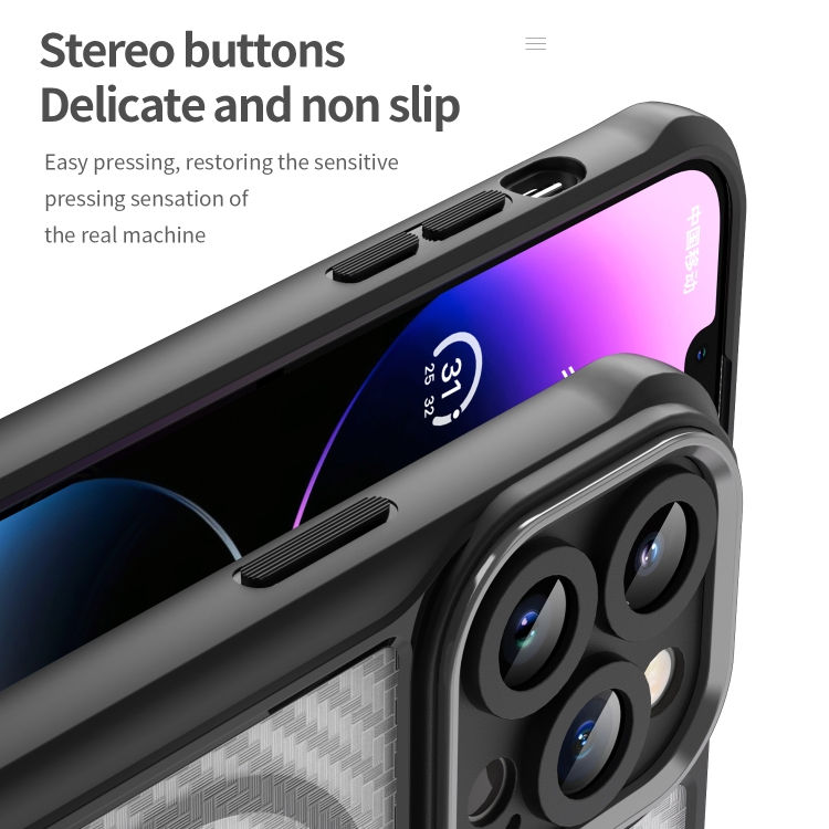 Thumbnail: Carbon Fiber Texture MagSafe Translucent Phone Case