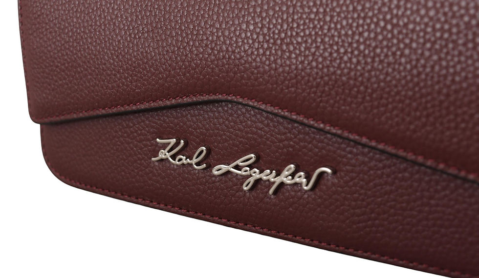 Thumbnail: Elegant Wine Leather Evening Clutch