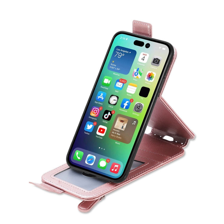Thumbnail: Zipper Wallet Vertical Flip Leather Phone Case