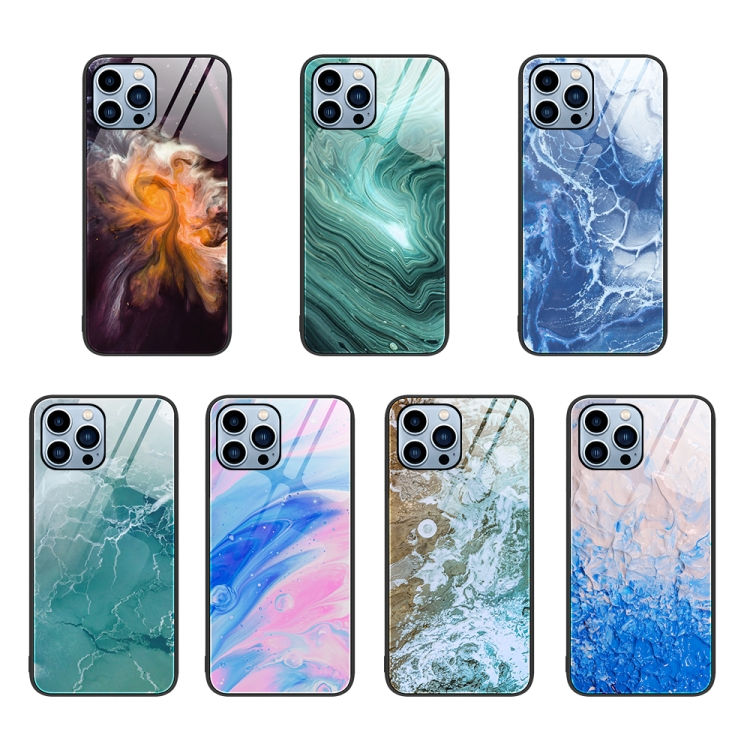 Thumbnail: Marble Pattern Glass Protective Phone Case