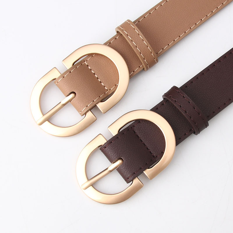 Belts For Women Simple Leather Mental Jeans Dress Skirt Pin view 3