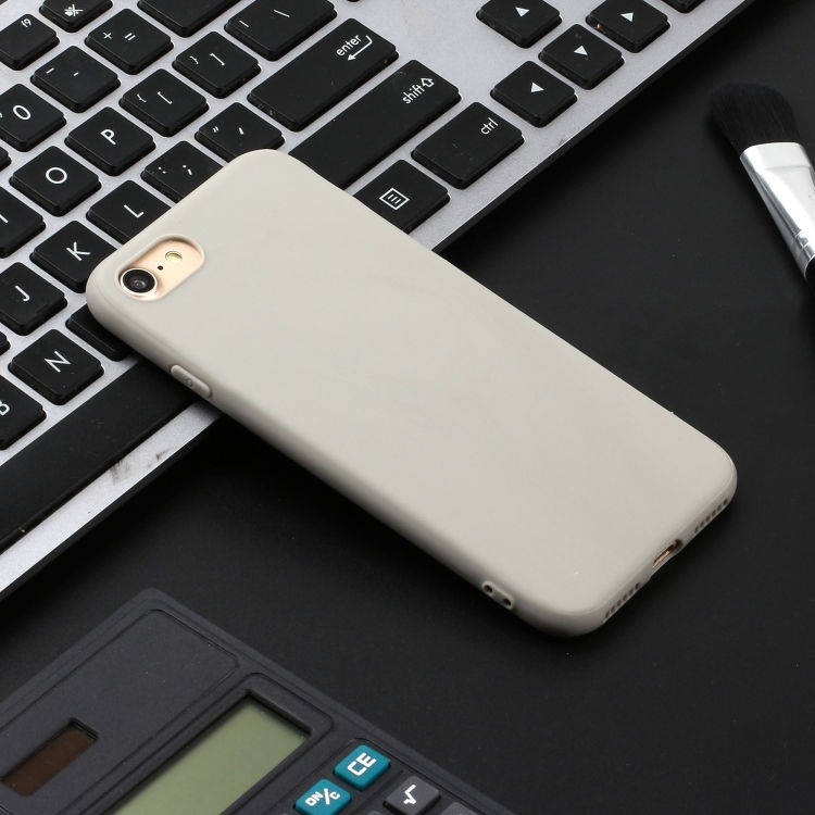 Thumbnail: For iPhone SE (2020) Solid Color Aatte TPU Phone Case