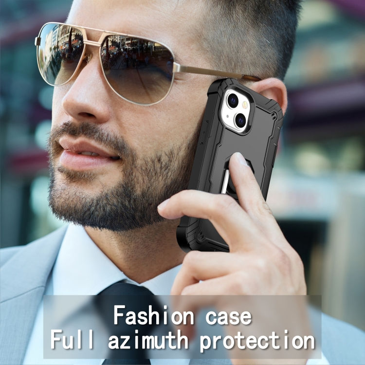 Thumbnail: PC + Rubber 3-layers Shockproof Protective Case with Rotating Holder