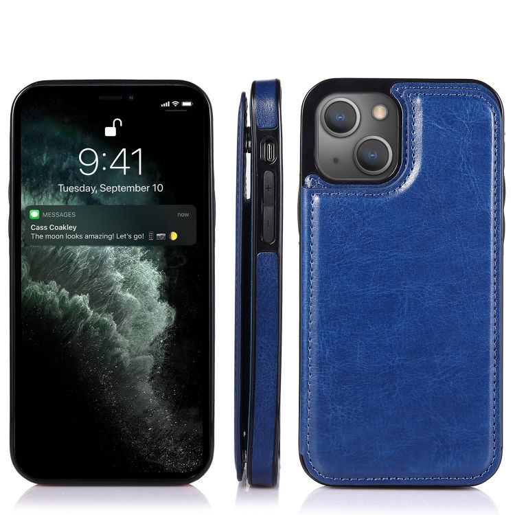 Thumbnail: Double Buckle Shockproof PU Protective Case with Card Slots & Holder