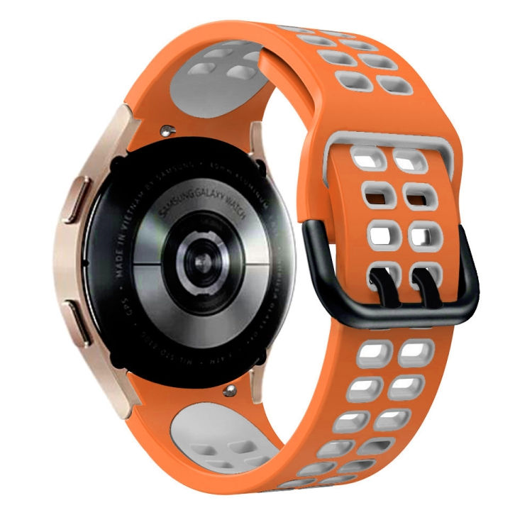 Thumbnail: 20mm Breathable Two-Color Silicone Watch Band