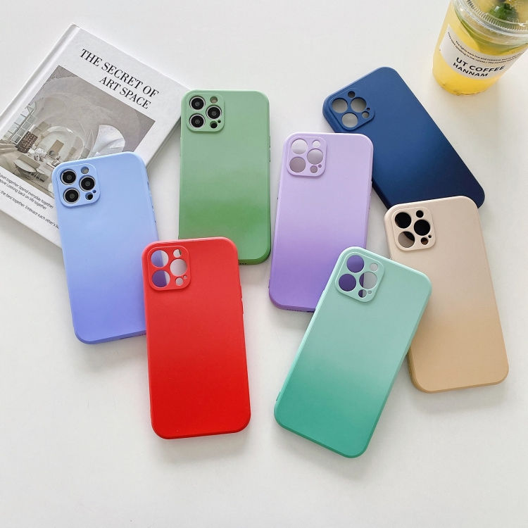 Thumbnail: Straight Edge Gradient Hand-feel Paint Shockproof TPU Case
