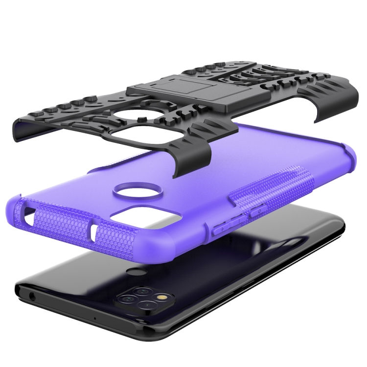 Thumbnail: Tire Texture Shockproof TPU + PC Protective Case with Holder