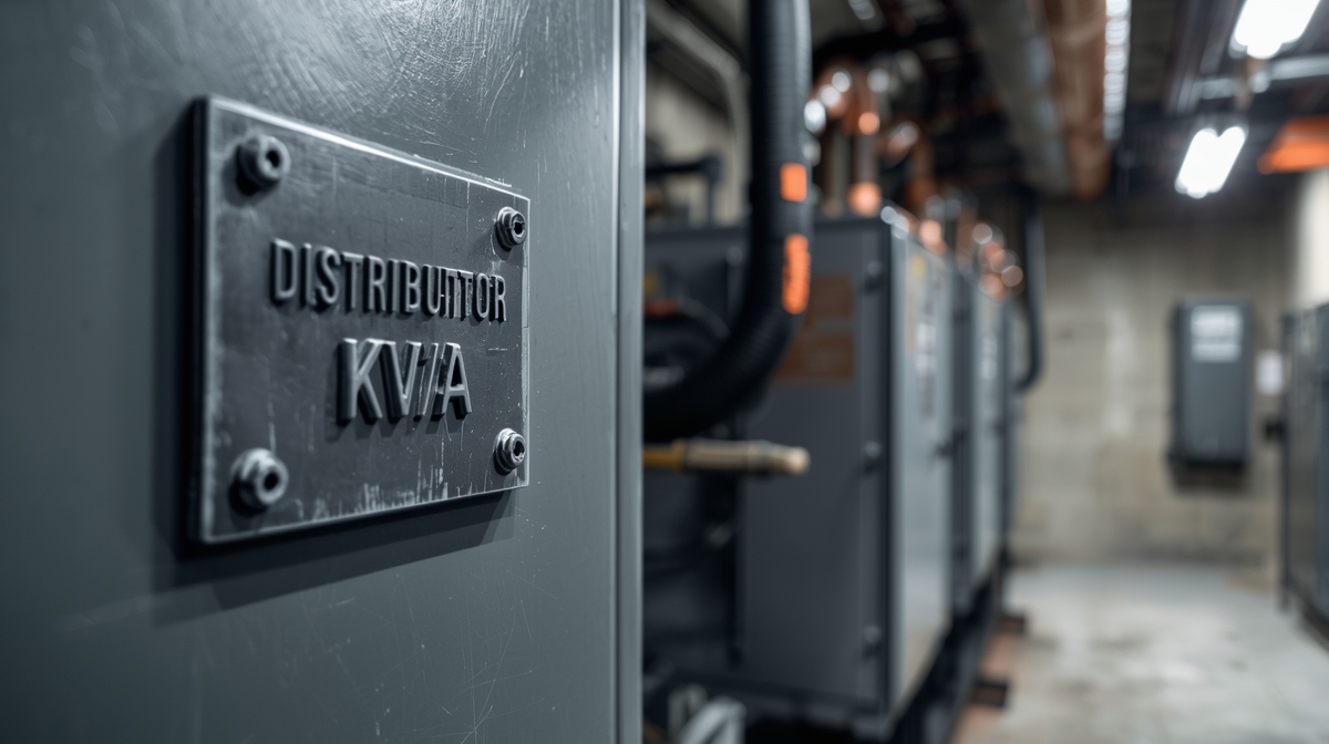 Close-up of depot distribution transformer and cabling illustrating grid capacity for EV fleet charging