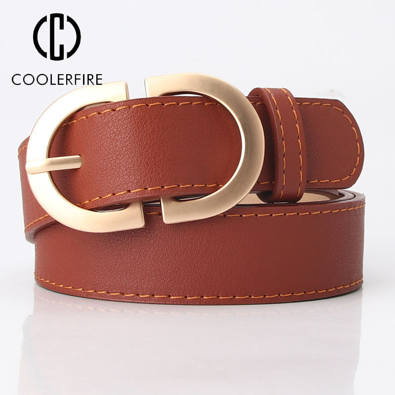 Belts For Women Simple Leather Mental Jeans Dress Skirt Pin