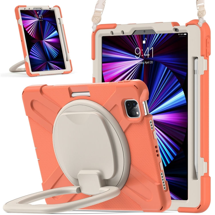 Thumbnail: Silicone Hybrid PC Tablet Case with Holder & Shoulder Strap