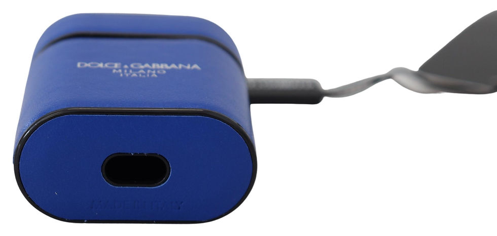 Thumbnail: Elegant Blue Leather Airpods Case