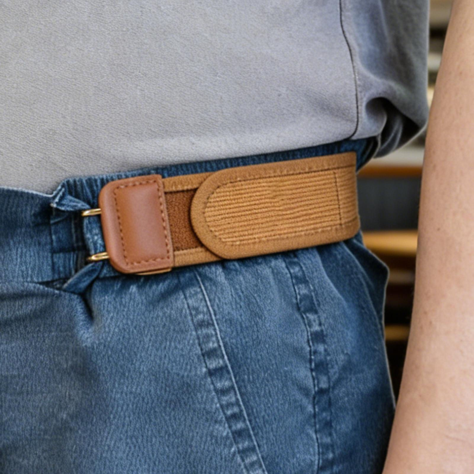 Elastic Belts No Buckle Belt for Women Men Unisex Stretch Pants