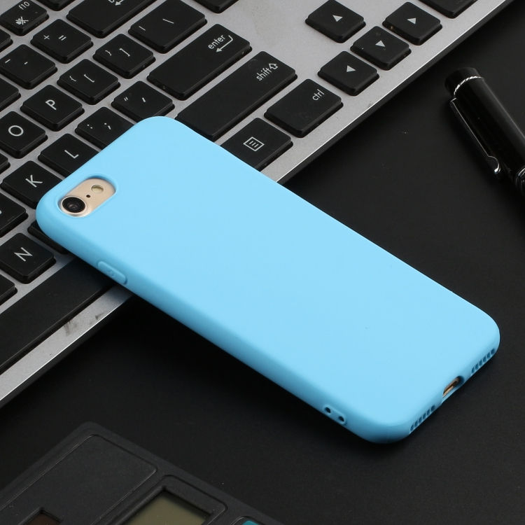 Thumbnail: For iPhone SE (2020) Solid Color Aatte TPU Phone Case