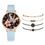 Thumbnail: Watch Set Women 5pcs Woman Quartz Wristwatch Leather Ladies Bracelet