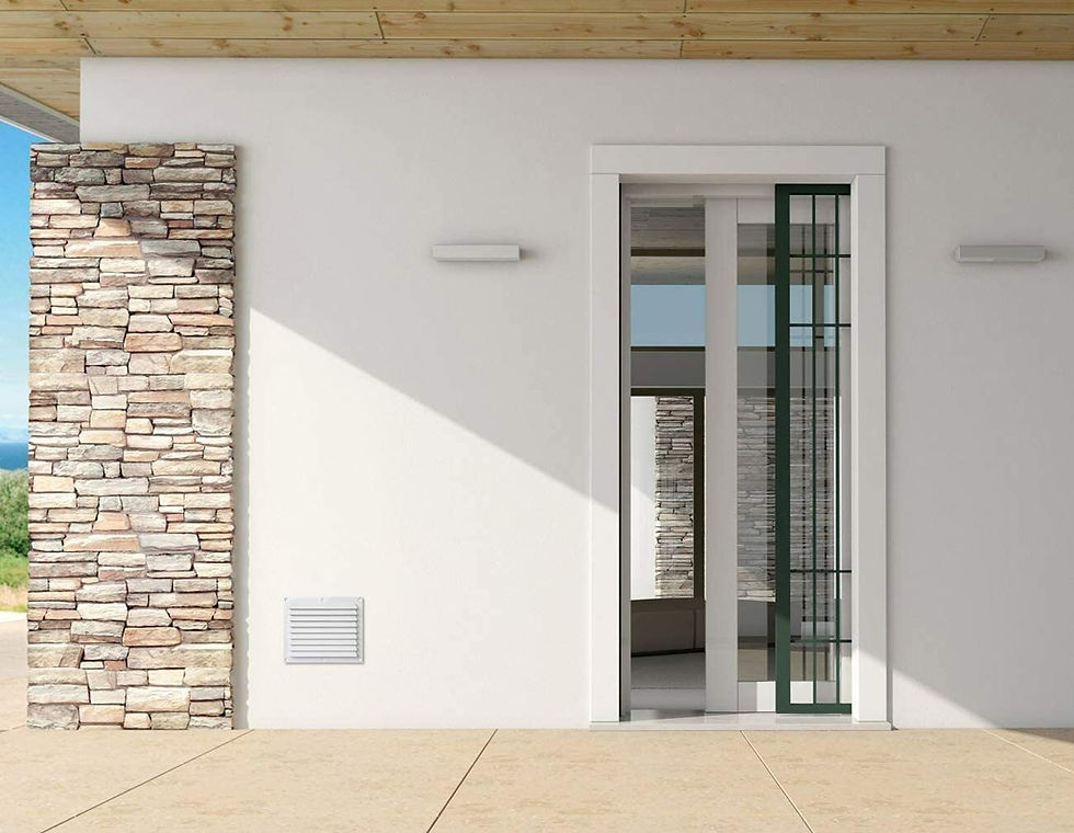 Thumbnail: GRIGLIA DI AERAZIONE RETTANGOLARE DA SOVRAPPORRE IN ABS PLASTICA 175x146 mm