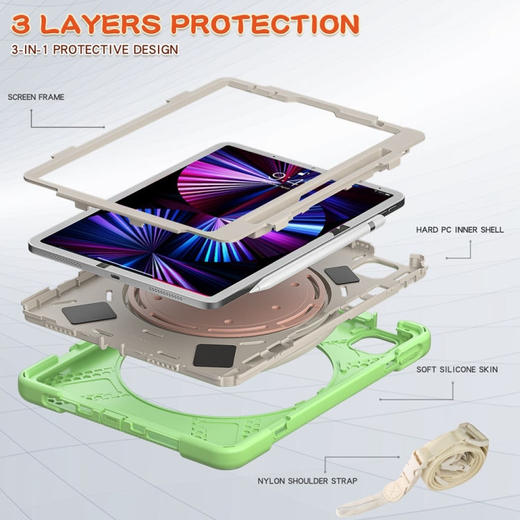 Thumbnail: Silicone Hybrid PC Tablet Case with Holder & Shoulder Strap
