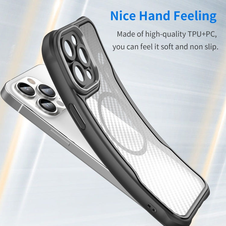 Thumbnail: Carbon Fiber Texture MagSafe Translucent Phone Case