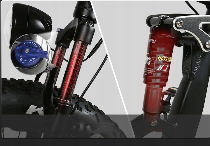 Thumbnail: Electric Bike750W 48V 17AH 120KM 150KG 26KENDA fat tires Shimano 21S shifting + 