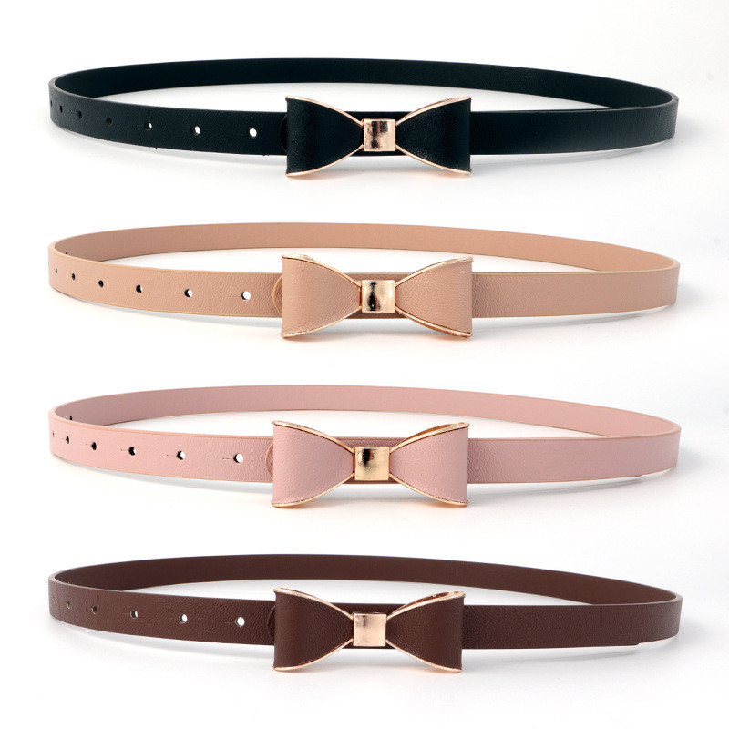 Women'S Belts New Bow Solid Color Simple Elegant GentleVersatile Belt Dress Fash