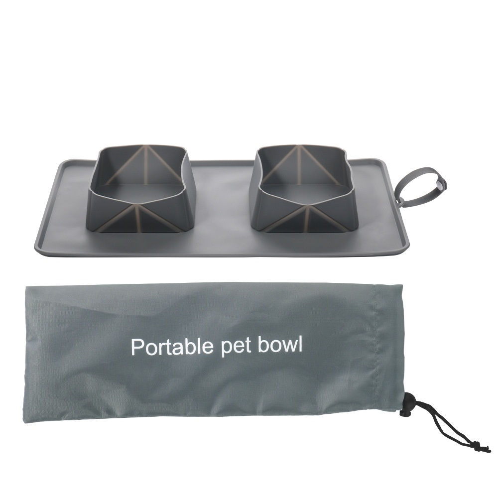 Portable Collapsible Silicone Dog Bowl for Travel