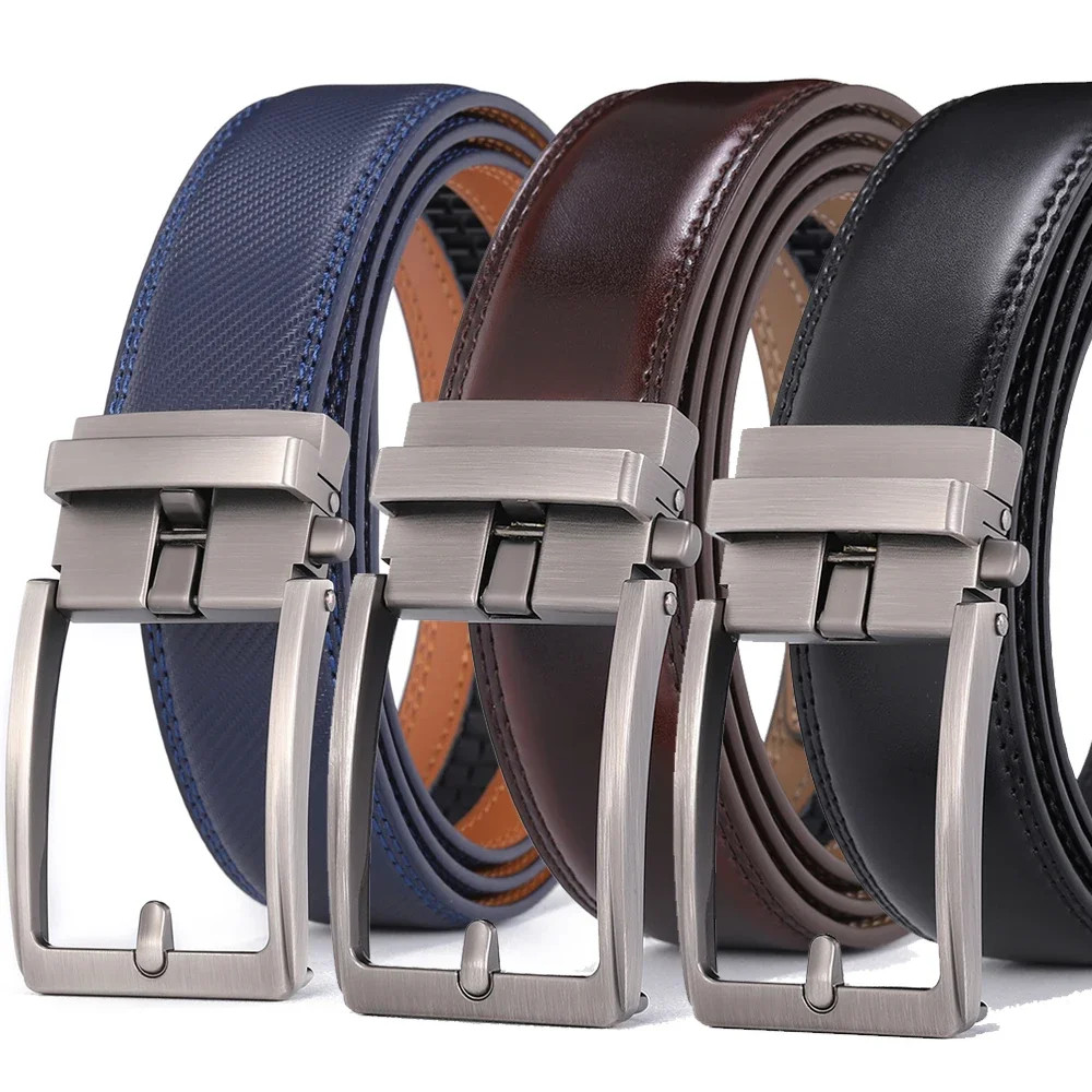 Click Belts For Men Designer Automatic Buckle Real view 2