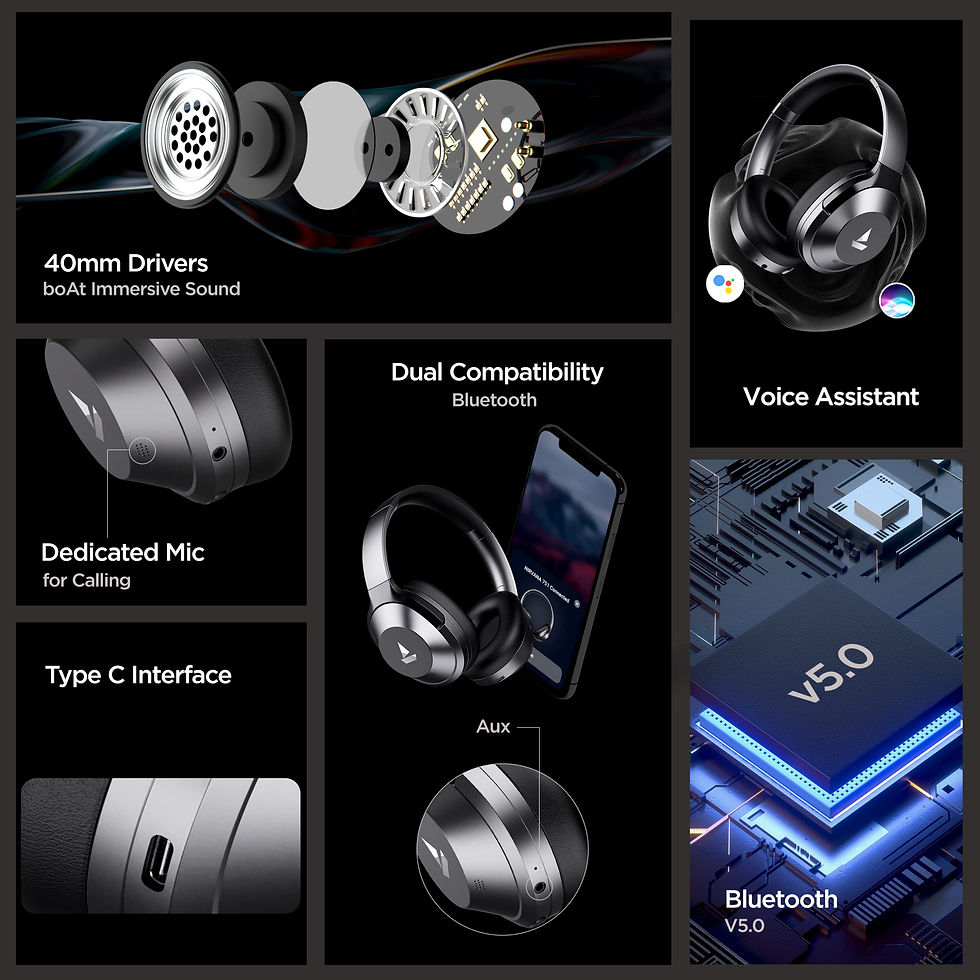 Thumbnail: boAt Nirvana 751 ANC Hybrid Active Noise Cancelling Bluetooth Wireless Over Ear 