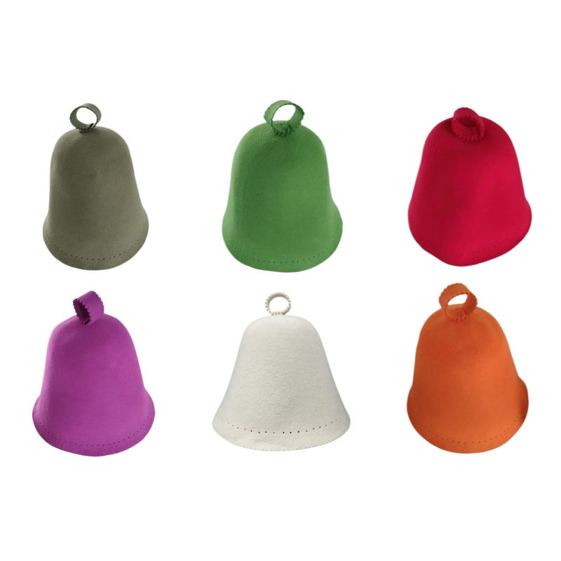 Handmade Premium Merino Wool Felt Sauna Hats Men And Women With A Seamless Desig