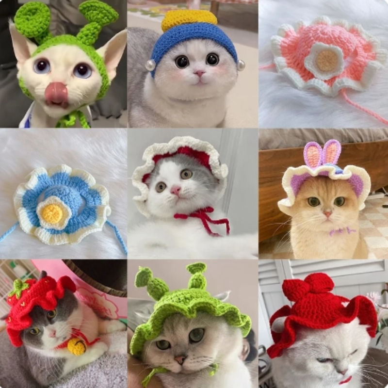 Cute Cat Hat Funny Pets Party Cosplay Headwear Delicate Hemming Pendant Decor El