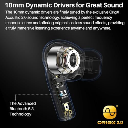 Thumbnail: TOZO T20 Wireless Earbuds Bluetooth Headphones 48.5 Hrs Playtime with LED Digita