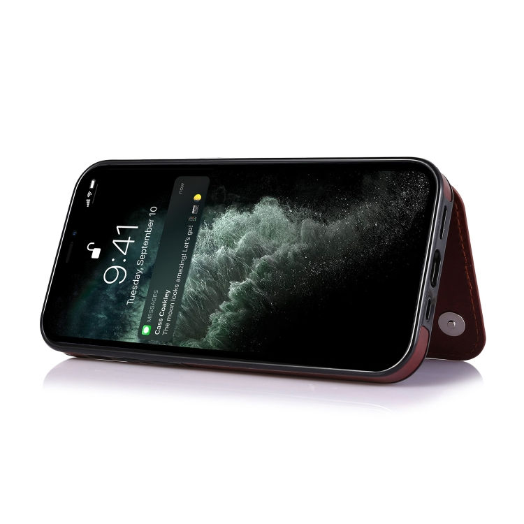 Thumbnail: Double Buckle Shockproof PU Protective Case with Card Slots & Holder